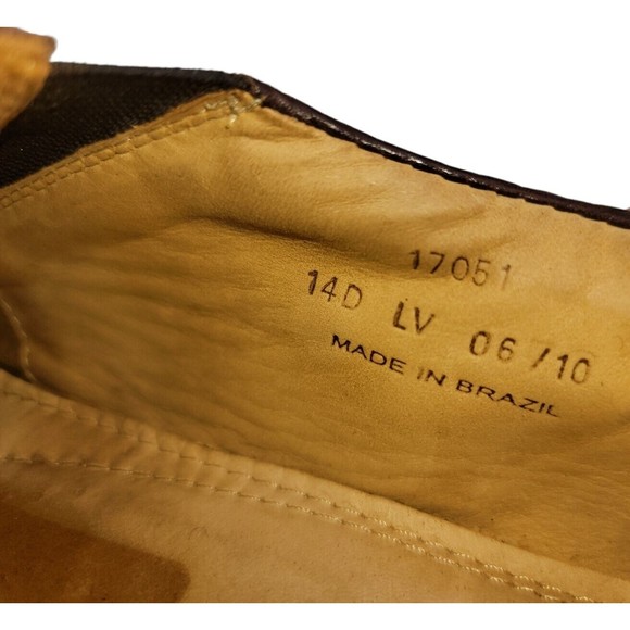 Sandro Moscoloni Men’s Brown Pebbled Leather Loafer Slip-ons Size 14 D - Picture 10 of 11